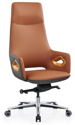 Wood Director Revolving Chair, Color : Brown, Arm Type : Cushion