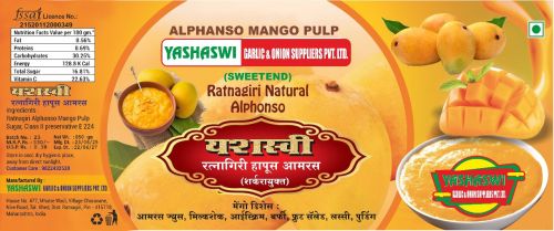 Alphonso Mango Pulp, Color : Yellowish