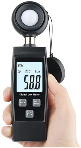 Automatic 50Hz-65Hz Lux Meter, Power Supply : 9V Battery