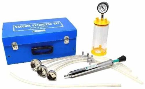 Stainless Steel Manual Vacuum Extractor, Packaging Type : Box
