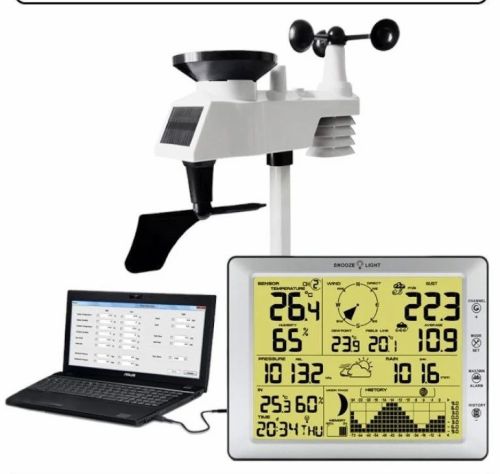 Automatic Electric Wireless Weather Station, Color : White