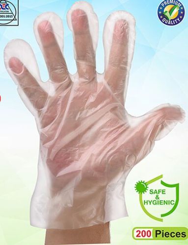 PE Disposable Hand Gloves Free Size for Physical Exams