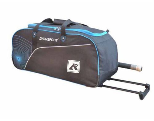 Polyester Black Junior Trolley Cricket Kit Bag, Capacity : 57 Ltr