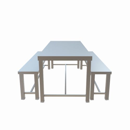Stainless Steel 6 Seater Dining Table, Color : Silver