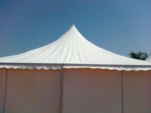 Canopy PVC Pagoda Tent Cloth, Color : White