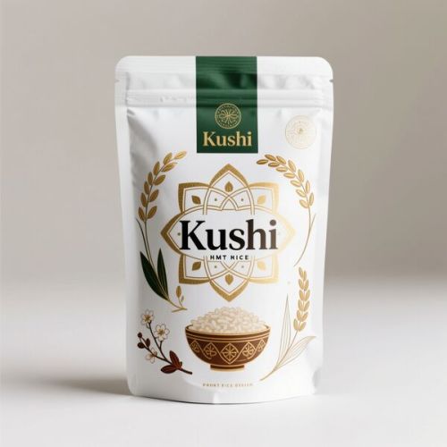 Kushi White Medium Grain HMT Chawal, Packaging Size : 25Kg, 50Kg