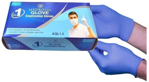 Medroyal Latex Examination Gloves, Color : White