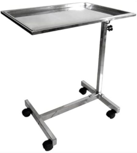 Manual Polished Stainless Steel Mayo Instrument Trolley