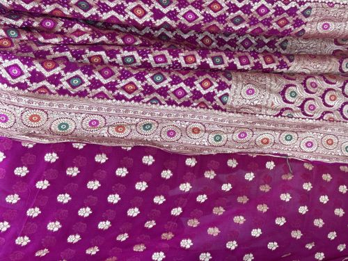 Pink Meenakari Work Ladies Georgette Suit