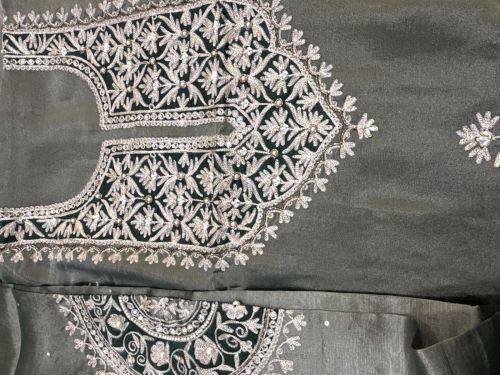 Zari Embroidery Soft Shimmer Ladies Suit