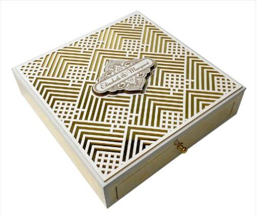 Ivory Gold Elegance Art Deco Inspired Box