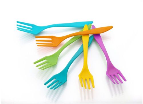 Plastic Baby Fork, Color : Assorted, Packaging Type : Pack for Eating