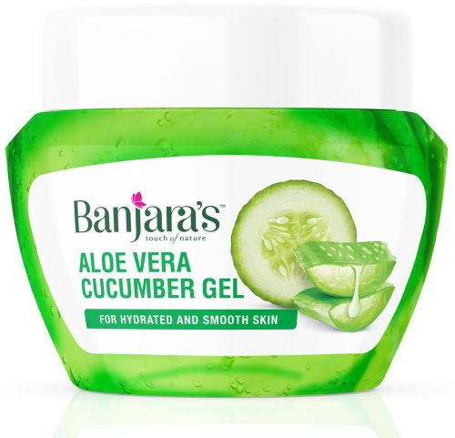 Aloe Vera Cucumber Gel, Color : Green for Skin Care