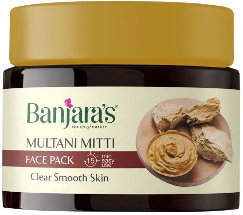 Multani Mitti Face Pack, Brand Name : Banjara'S, Form : Powder