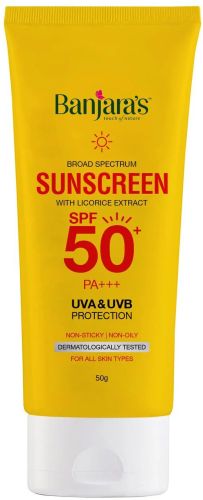 Sunscreen - SPF 50, Key Ingredients : Licorice