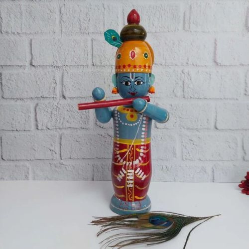 Krishna Idol with Flute, Color : Vibrant, Weight : Lightweight