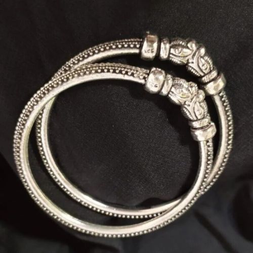 92 5 Pure Silver Antique Ladies Bangles