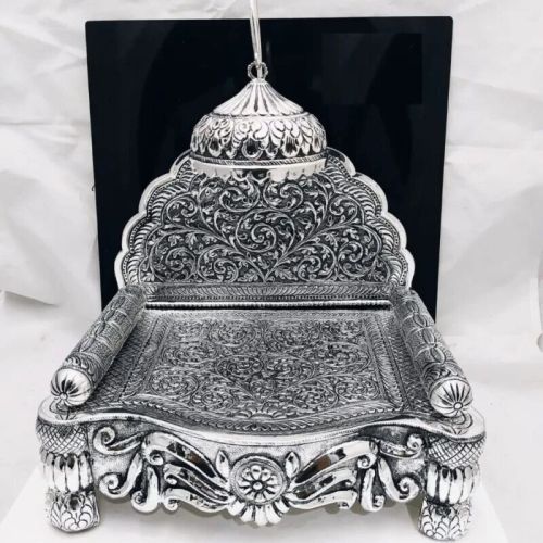 92.5 Pure Silver Antique Solid Singhasan in Fine Nakashii