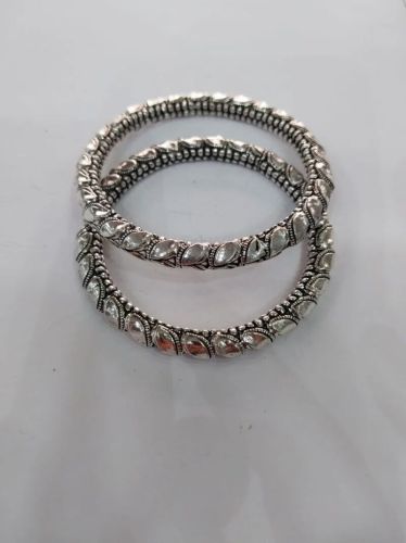 Timeless Ethnic Leaf Chitai Sterling Silver Kada