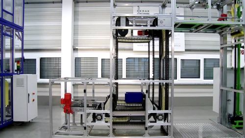 Vertical Chain Conveyor, Voltage : 110-240V for Elevating Conveying