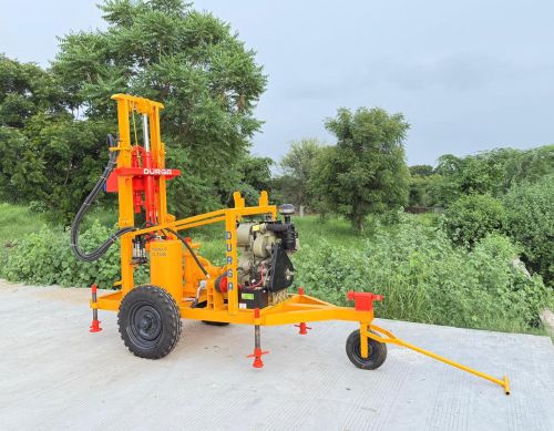 Semi Automatic Hydraulic Mini Borewell Machine, Brand Name : Durga
