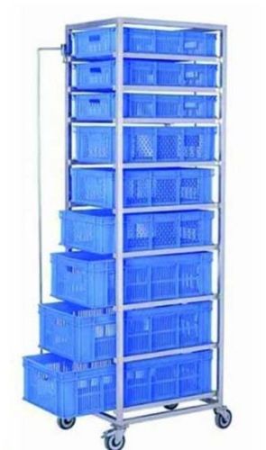 Stainless Steel Rack Serving Trolley