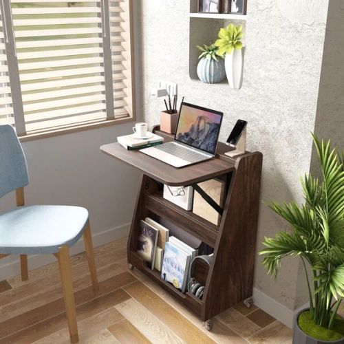 Engineered Wood Nora Folding Table for Workspace, Storage