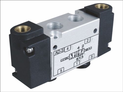 Aluminium Anodized 5/2 Way Double Pilot Valve