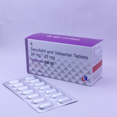 Valpran Sb 50mg Sacubitril Valsartan Tablets for Heart Failure Treatment