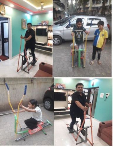 Polished Iron Cross Trainer, Color : Black, Dark-Grey