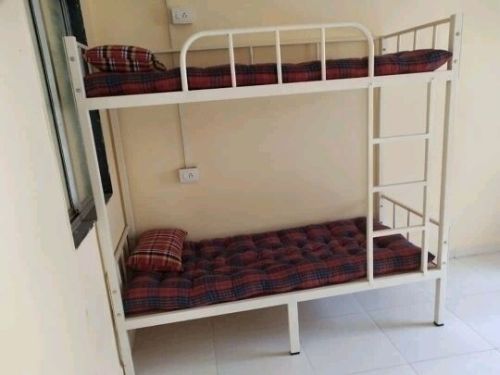 2 Tyre Mild Steel White Bunk Bed