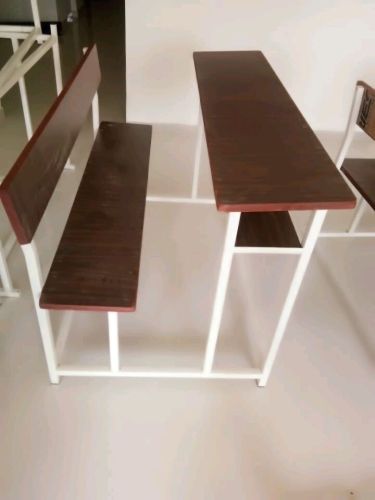 3 Seater Mild Steel Dark Brown Classroom Desk