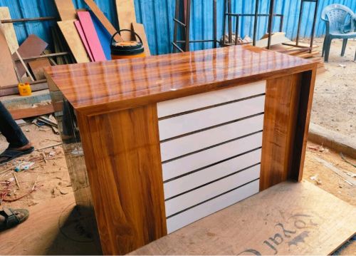 Stylish Rectangular Wooden Office Table, Color : Brown