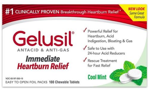 Gelusil Antacid Antigas Chewable Tablets, Color : White