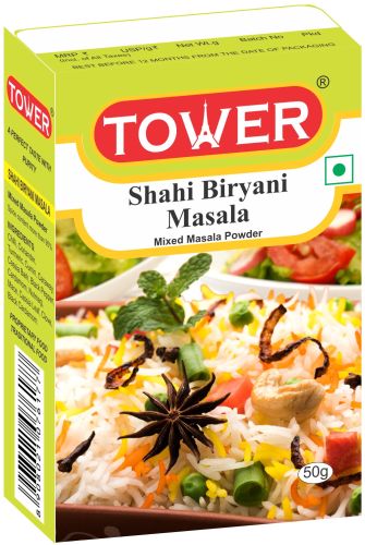 Blended Tower 50 Gm Shahi Biryani Masala, Form : Powder