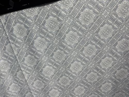 Pure Cotton Floral Printed Fabric, Color : Light Grey