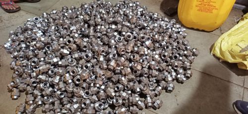 Polished Brass Hex Union, Color : Black, Silver