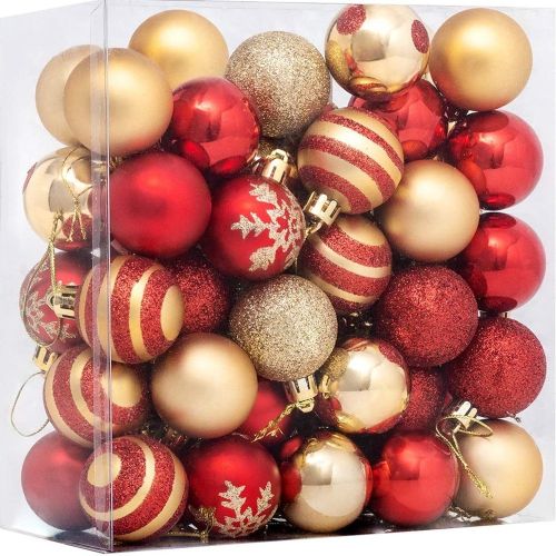 Printed Plastic Christmas Ornament Balls, Color : Multicolor