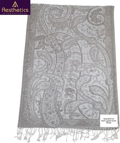 Printed Pashmina Kani Stoles, Color : Multicolor Standard