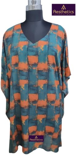 Cotton Women Printed Tunics Casual Wear, Technics : Machine Made