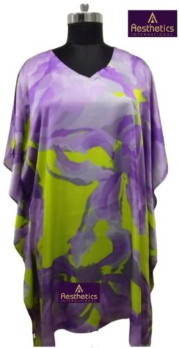 Cotton Polyester Printed Ladies Short Kaftans, Color : Multicolor