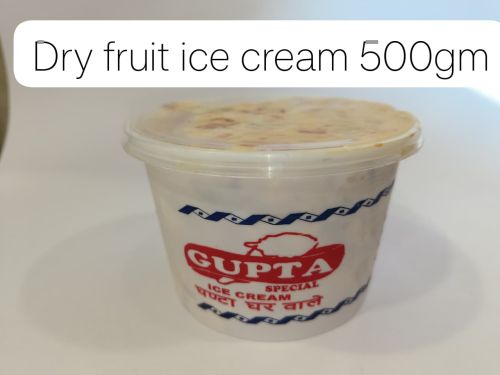 Milk 500gm Dry Fruit Ice Cream, Packaging Type : Cup for Dessert