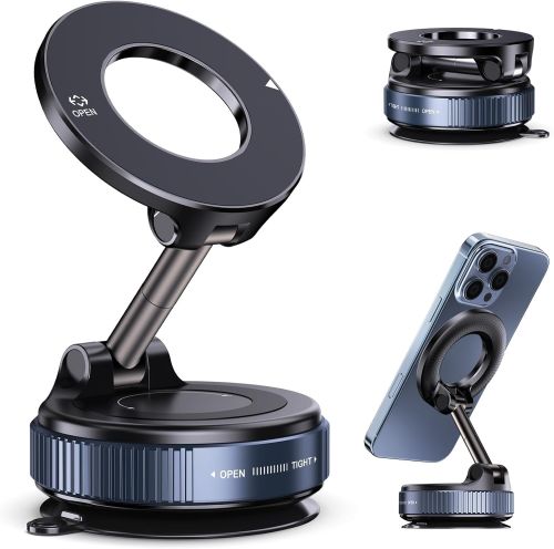 Metal Plain Magnetic Car Phone Mount Holder, Color : Black Medium