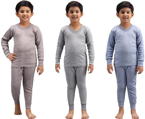 Kids Full Sleeve Thermal Wear Set, Closure Type : Pull-On