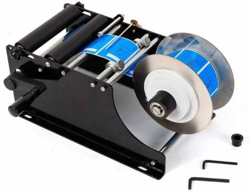 Manual Round Bottle Labelling Machine, Color : Silver