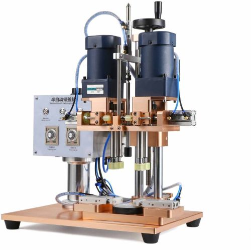 Semi Automatic Capping Machine, Color : Silver for Bottles Containers