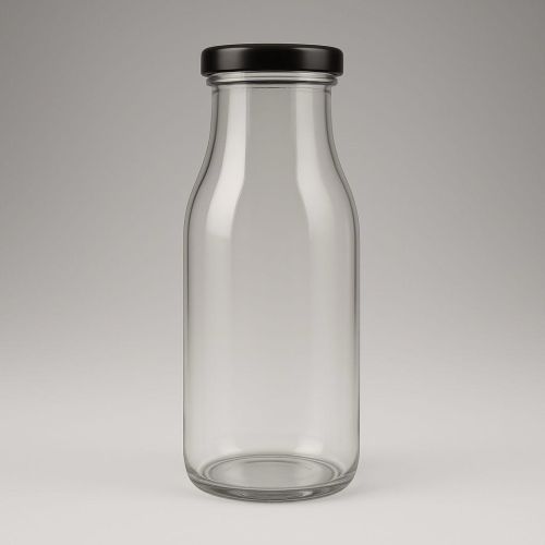 200ml Ultra Clear Glass Milk Bottle, Brand Name : Customised