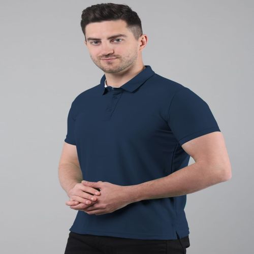 Mens Navy Blue Sap Matty Dri Fit Polo T-Shirts
