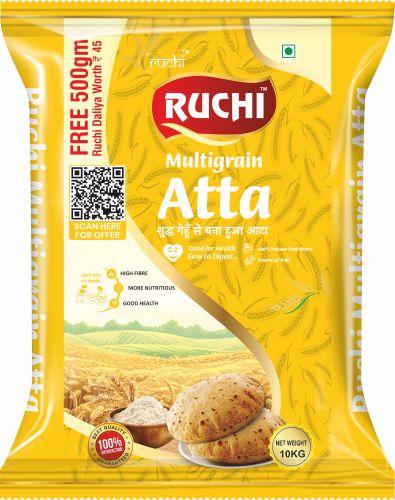 10kg Multigrain Atta, Color : White, Brand Name : Ruchi