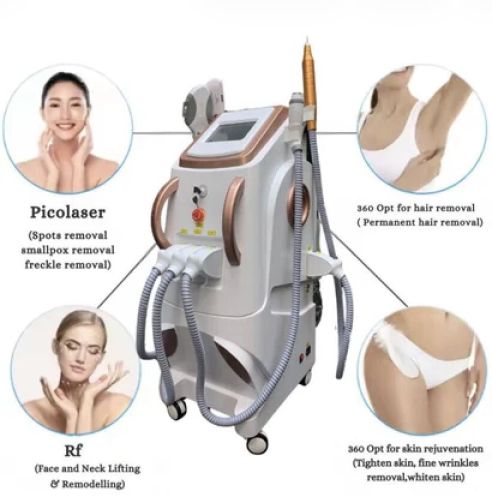 4 in 1 Clinical Ipl Laser Machine With Ndyag Pico and RF